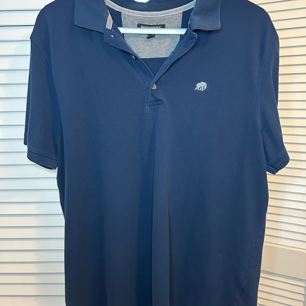 Banana Republic Blue Polo Shirt Classic Design